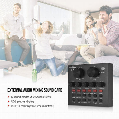 V8 Sound Card Set Dual Mobile Phone Computer Live Broadcast Universal Sound Card - Consumer Electronics by buy2fix | Online Shopping UK | buy2fix