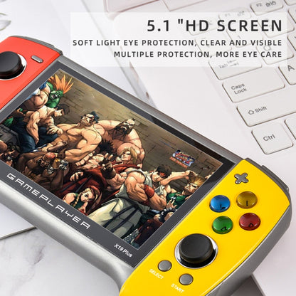 X19 Plus 5.1 inch Screen Handheld Game Console 8G Memory Support TF Card Expansion & AV Output(Red+Blue) - Pocket Console by buy2fix | Online Shopping UK | buy2fix
