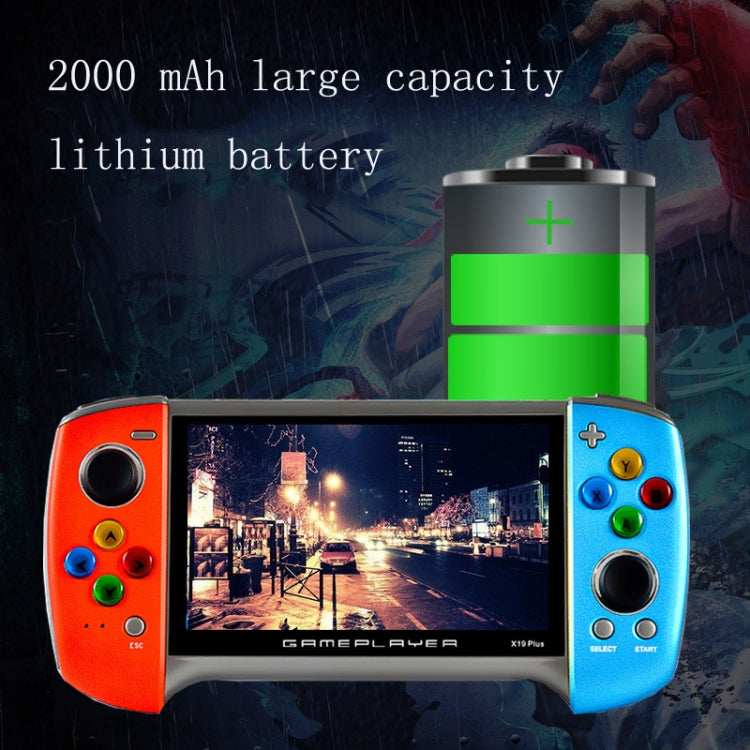 X19 Plus 5.1 inch Screen Handheld Game Console 8G Memory Support TF Card Expansion & AV Output(Red+Blue) - Pocket Console by buy2fix | Online Shopping UK | buy2fix