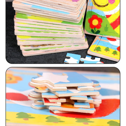 5 PCS KBX-017 Children Wooden Picture Puzzle Baby Early Education Toys(Bee) - Puzzle Toys by buy2fix | Online Shopping UK | buy2fix