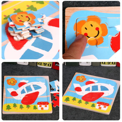 5 PCS KBX-017 Children Wooden Picture Puzzle Baby Early Education Toys(Bee) - Puzzle Toys by buy2fix | Online Shopping UK | buy2fix