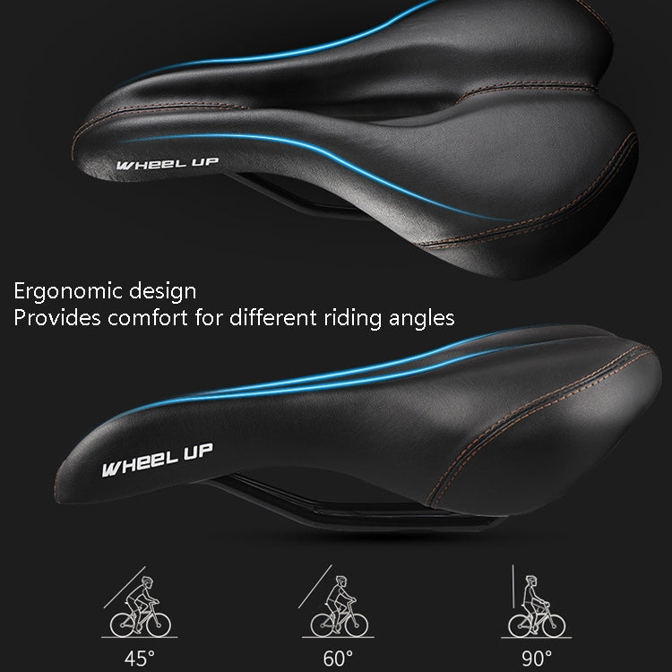 Wheel Up Mountain Bike Bicycle Seat Saddle Road Bike Bicycle Seat Accessories Equipment(Black) - Bicycle Saddle by Wheel Up | Online Shopping UK | buy2fix