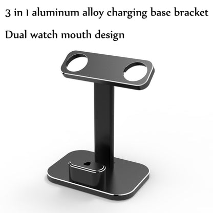 XMJ-003 Multifunctional Metal Desktop Stand Wireless Charging Stand for iWatch / iPods(Noble Silver) - Desktop Holder by buy2fix | Online Shopping UK | buy2fix