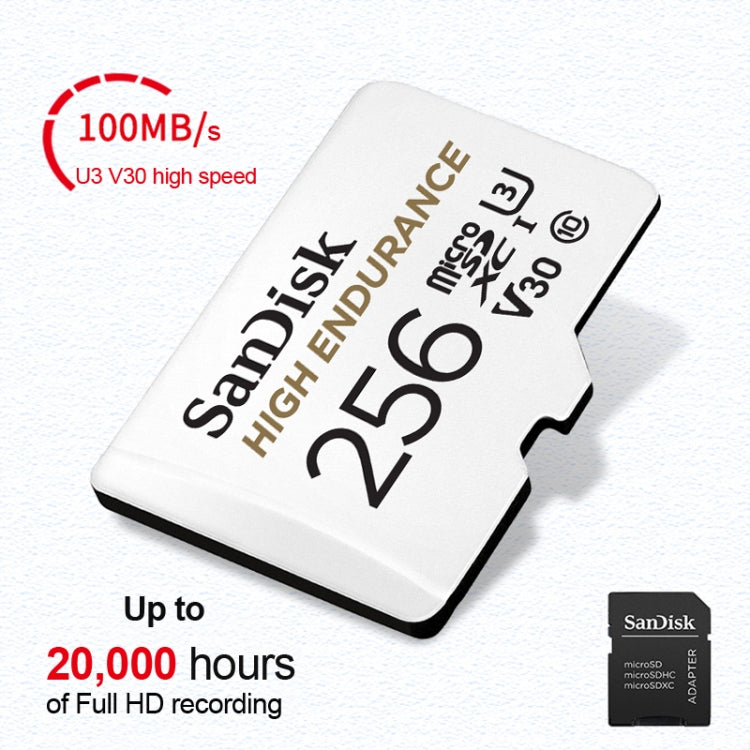 SanDisk U3 Driving Recorder Monitors High-Speed SD Card Mobile Phone TF Card Memory Card, Capacity: 256GB - Micro SD Card by SanDisk | Online Shopping UK | buy2fix