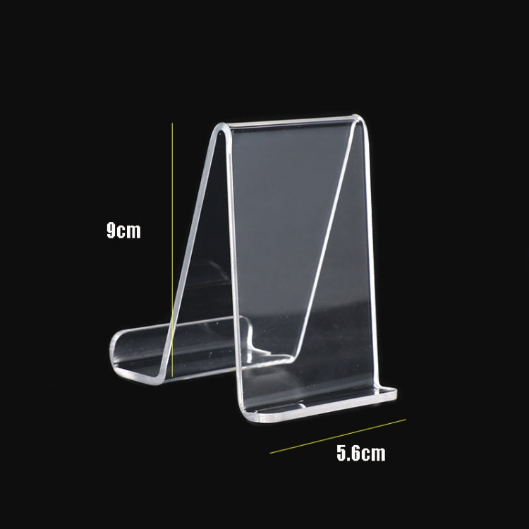 QH-018 10 PCS Acrylic Transparent Mobile Phone Display Stand(Transparent) - Desktop Holder by buy2fix | Online Shopping UK | buy2fix