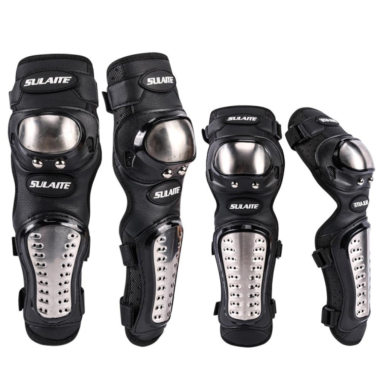 SULAITE GT341 Motorcycle Stainless Steel Knee Pads Elbow Pads Off-Road Cycling Racing Anti-Fall Sports Protective Gear - Protective Gear by SULAITE | Online Shopping UK | buy2fix