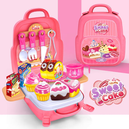 Educational Toys Children Simulation Pretend Play House Toys Kit Backpack(Dessert) - Pretend Play Toys by buy2fix | Online Shopping UK | buy2fix