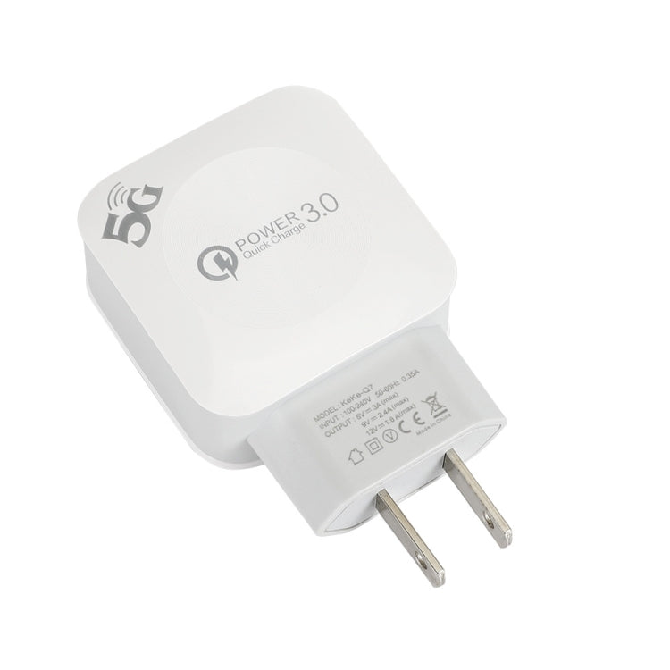 USB Fast Charge Travel Charger Adapter(EU Plug White) - Mobile Accessories by buy2fix | Online Shopping UK | buy2fix