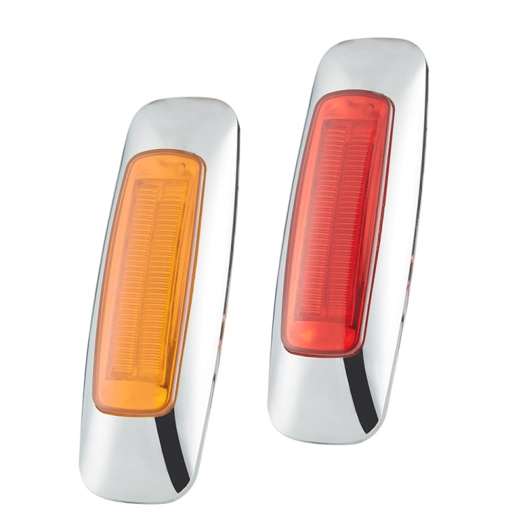 2 PCS 12/24V 8 LEDs Explosion Lightning Plating Edge Light Side Tail Light(Red) - Warning Lights by buy2fix | Online Shopping UK | buy2fix