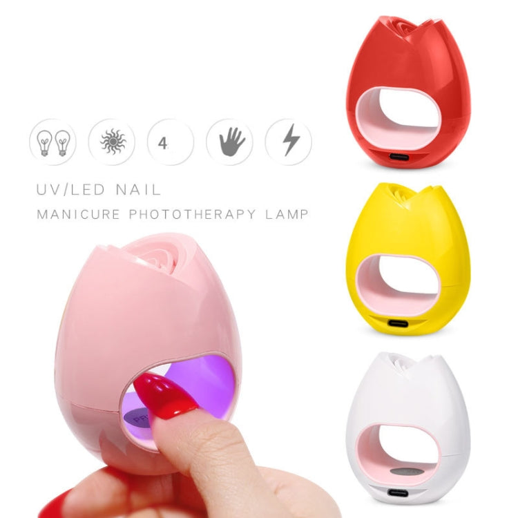 16W Rose Nail Art Phototherapy Lamp USB Sun Lamp LED Quick-Drying Nail Polish Baking Lamp, Specification: Button Model (Pink) - Nail Dryers by buy2fix | Online Shopping UK | buy2fix