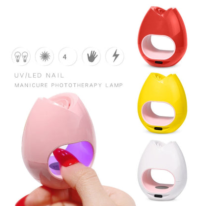 16W Rose Nail Art Phototherapy Lamp USB Sun Lamp LED Quick-Drying Nail Polish Baking Lamp, Specification: Touch Model (Rose Red) - Nail Dryers by buy2fix | Online Shopping UK | buy2fix