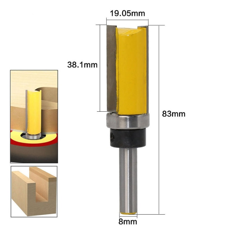 8MM Shank Copy Type Trimming Knife Straight Edge Engraving Machine Milling Cutter, Model: 8x3/4x38mm - Others by buy2fix | Online Shopping UK | buy2fix