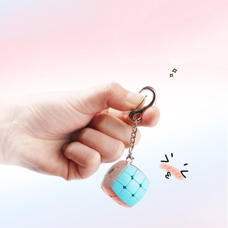 2 PCS Mini Keychain Rubik Cube Decompression Toy Third-order Keychain Flat Version - Toys & Hobbies by buy2fix | Online Shopping UK | buy2fix