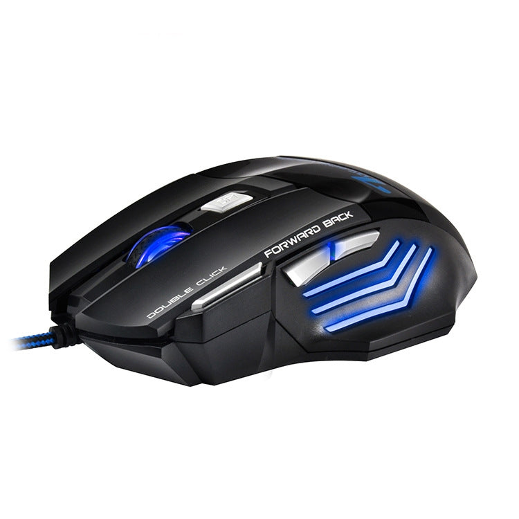 IMICE X7 2400 DPI 7-Key Wired Gaming Mouse with Colorful Breathing Light, Cable Length: 1.8m(Skin Black E-commerce Version) - Wired Mice by IMICE | Online Shopping UK | buy2fix