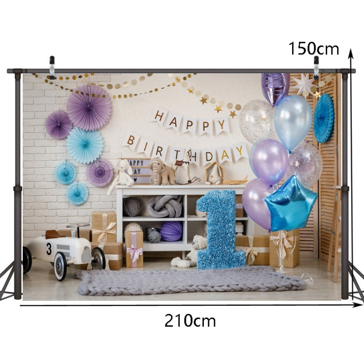 2.1m x 1.5m One Year Old Birthday Photography Background Cloth Birthday Party Decoration Photo Background(584) - Camera Accessories by buy2fix | Online Shopping UK | buy2fix