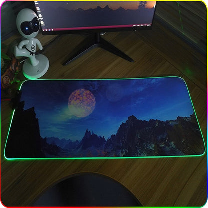 300x800x3mm F-01 Rubber Thermal Transfer RGB Luminous Non-Slip Mouse Pad(Ice Lend) - Mouse Pads by buy2fix | Online Shopping UK | buy2fix