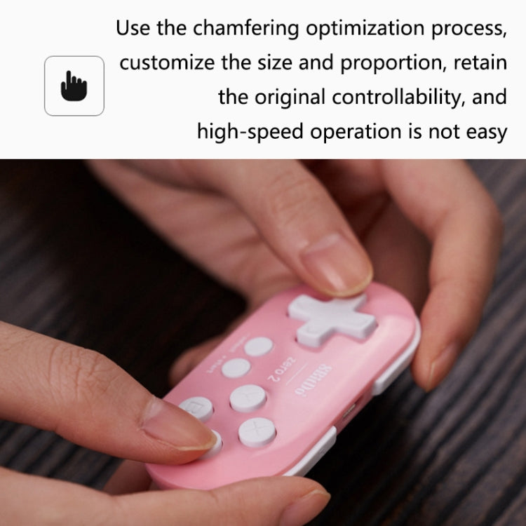 8Bitdo Zero2 Wireless Bluetooth Mini Handle For Switch / Windows / Android / MacOS / Steam / Respeberr(Pink) - Gamepads by 8Bitdo | Online Shopping UK | buy2fix