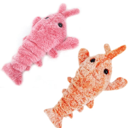35cm Electric Jumping Shrimp USB Charging Simulation Lobster Funny Cat Plush Toy(Random Color) - Soft Toys by buy2fix | Online Shopping UK | buy2fix