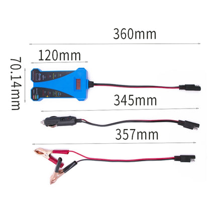12V Three-In-One Battery Tester Digital Display Tester (Blue) - In Car by buy2fix | Online Shopping UK | buy2fix