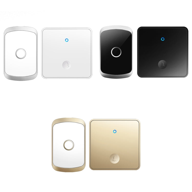 CACAZI FA50 1 For 1 Push-button Self-generating Wireless Doorbell, Plug:AU Plug(White) - Security by CACAZI | Online Shopping UK | buy2fix