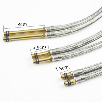 4 PCS Weave Stainless Steel Flexible Plumbing Pipes Cold Hot Mixer Faucet Water Pipe Hoses High Pressure Inlet Pipe, Specification: 50cm 8cm Copper Rod - Home & Garden by buy2fix | Online Shopping UK | buy2fix