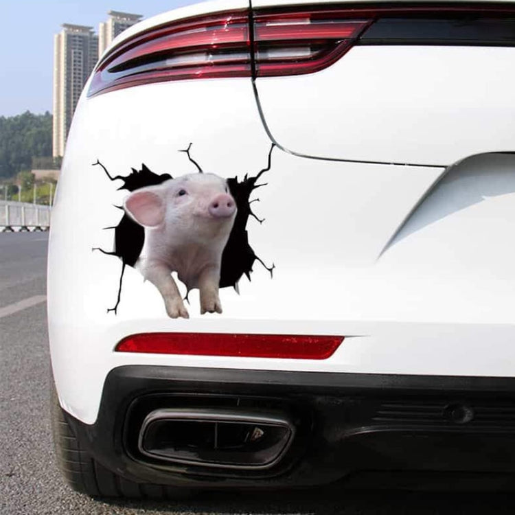 6 PCS Animal Wall Stickers Pig Hoisting Car Window Static Stickers(Pig 01) - In Car by buy2fix | Online Shopping UK | buy2fix