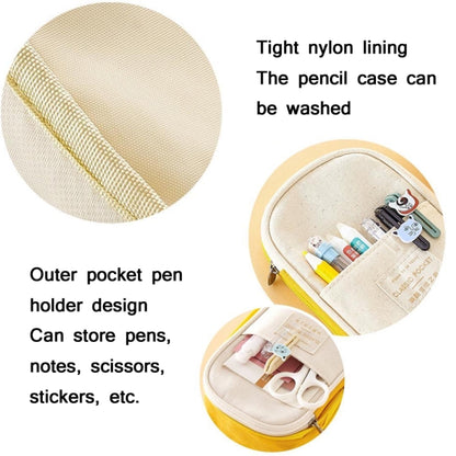 Angoo Cotton And Linen Large Capacity Pencil Stationery Bag(480 Ink Printing) - Pen Holder by Angoo | Online Shopping UK | buy2fix