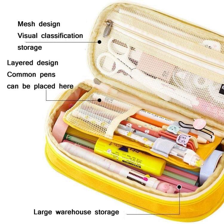 Angoo Cotton And Linen Large Capacity Pencil Stationery Bag(480 Ink Printing) - Pen Holder by Angoo | Online Shopping UK | buy2fix