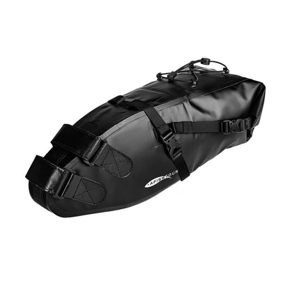 AFISHTOUR FB2040 13L Bicycle Big Tail Bag Big Large Capacity Long-Distance Cycling Saddle Bag, Size: 13L(Full Black) - Bicycle Bags by AFISHTOUR | Online Shopping UK | buy2fix