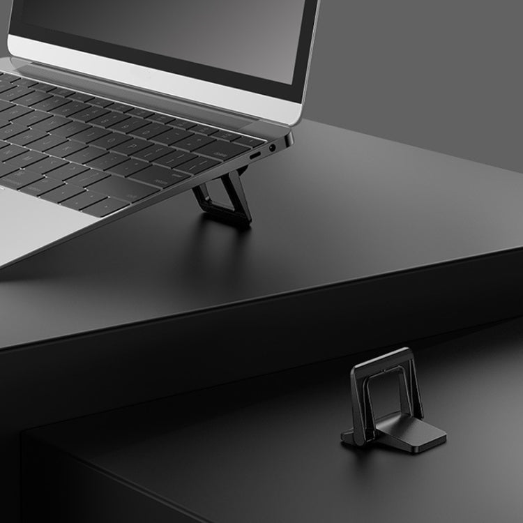 02919 Laptop Desktop Increased Heat Dissipation Bracket Laptop Base Portable Foot Pad Bracket(Black) - Computer & Networking by buy2fix | Online Shopping UK | buy2fix