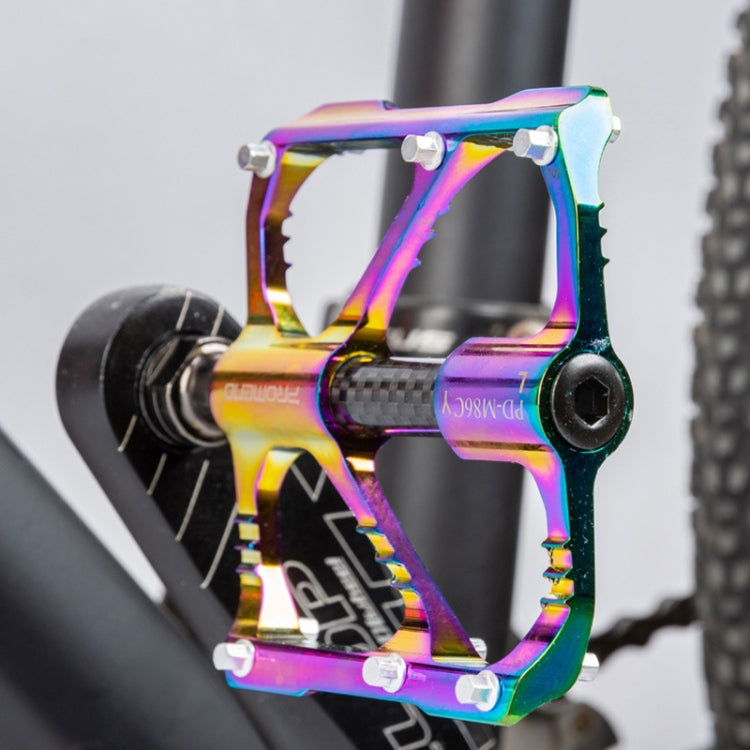 1 Pair PROMEND Three Peilin Bearing Aluminum Alloy CNC Bicycle Colorful Pedal PD-R87CY - Pedals by PROMEND | Online Shopping UK | buy2fix