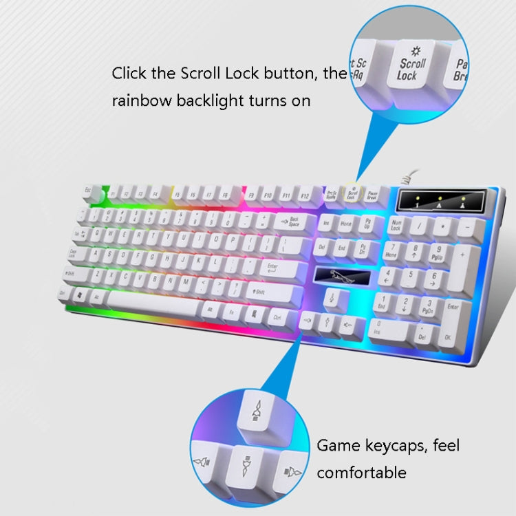 ZGB G21B Colorful Glow USB Wired Keyboard Mouse Set(Black) - Wired Keyboard by ZGB | Online Shopping UK | buy2fix