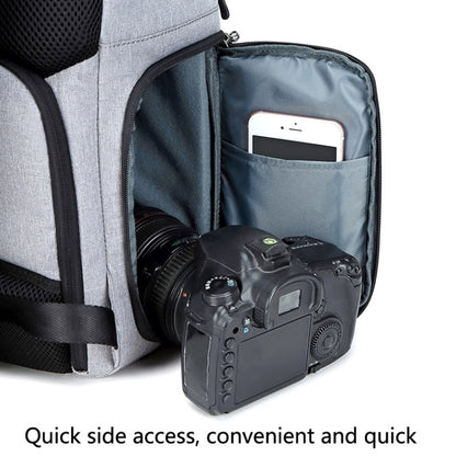 C3081 Camera  Computer Shoulder Digital Camera Bag Large Capacity Photography Backpack(Light Grey) - Camera Accessories by buy2fix | Online Shopping UK | buy2fix