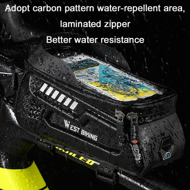 WEST BIKING Bicycle Hard Shell Car Front Beam Mobile Phone Bag(Black) - Bicycle Bags by WEST BIKING | Online Shopping UK | buy2fix