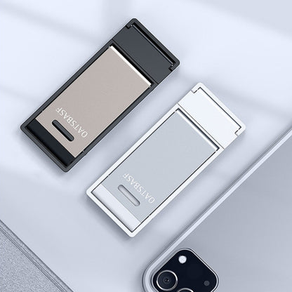 Oatsbasf 03637 Aluminum Alloy Mobile Phone Bracket Desktop Folding Portable Metal Rack(Black) - Desktop Holder by Oatsbasf | Online Shopping UK | buy2fix