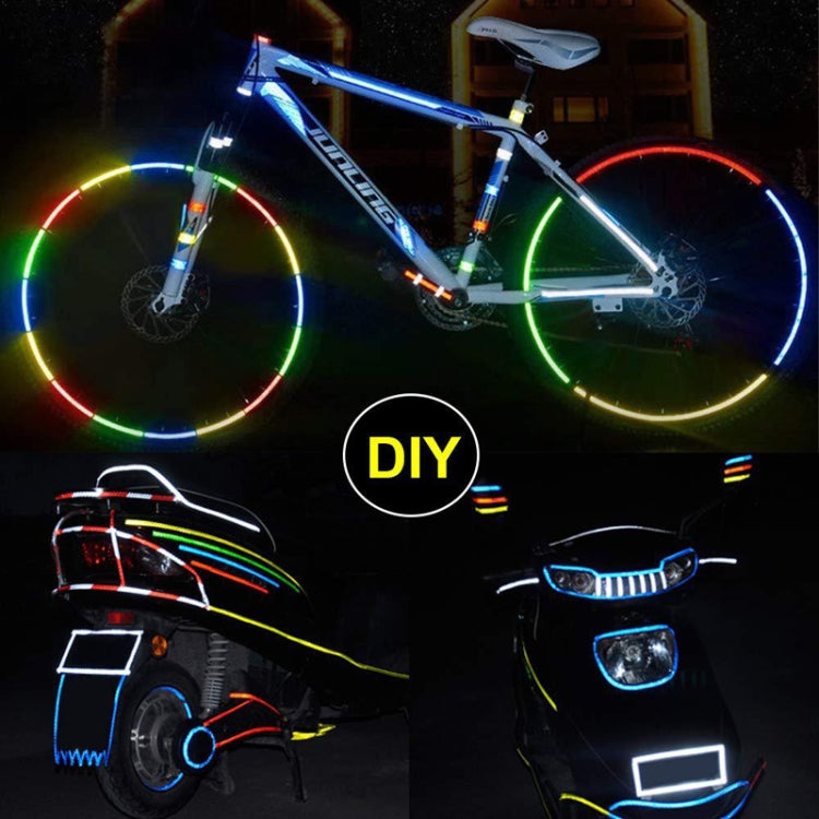 5 Rolls Bicycle Mountain Bike Motorcycle Sticker Car Contour Reflective Sticker Night Riding Reflective Sticker, Size: 2 x 800cm(Blue) - Decorative Accessories by buy2fix | Online Shopping UK | buy2fix