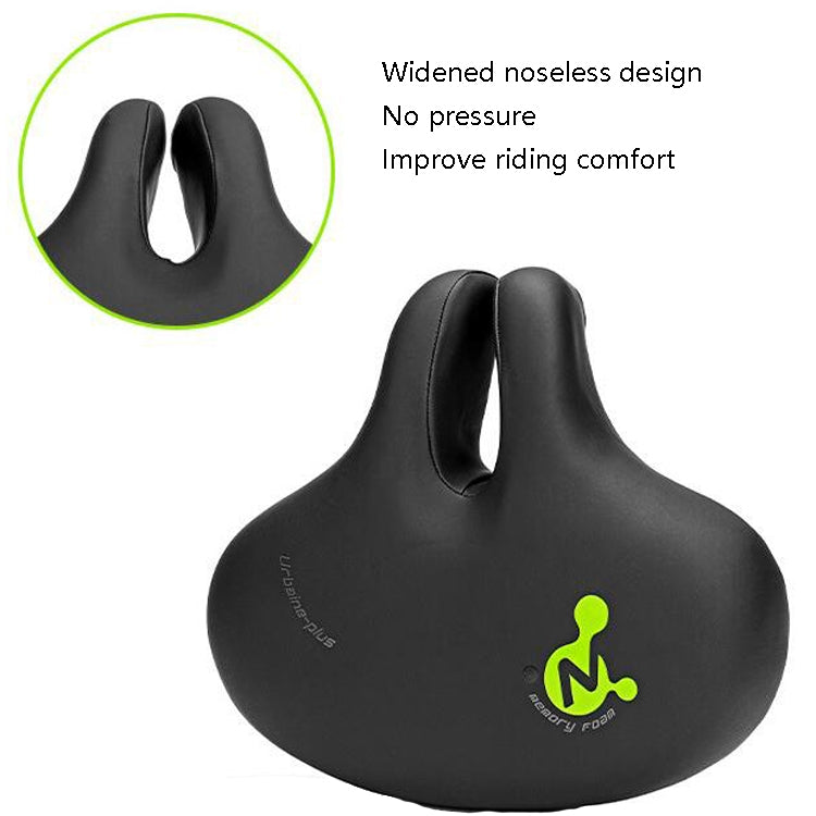 Bike No Nasal Seat Mountain Bike Saddle Comfortable Shock Absorption Bicycle Outdoor Cycling Accessories Saddle(Black) - Outdoor & Sports by buy2fix | Online Shopping UK | buy2fix