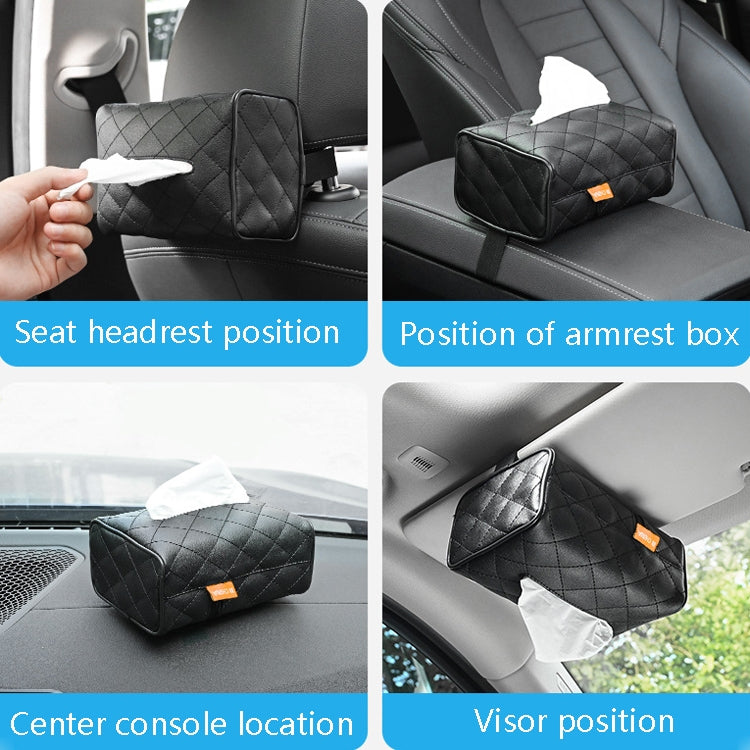 2 PCS GM-020 Car Sun Visor Chair Back Mount Car Paper Towel Box(Beige) - In Car by buy2fix | Online Shopping UK | buy2fix