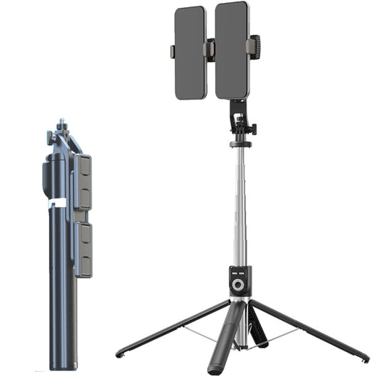 360-Degree Rotating Foldable Bluetooth Selfie Sticks Live Stand, Spec: P220 TK (Double Clip) - Consumer Electronics by buy2fix | Online Shopping UK | buy2fix