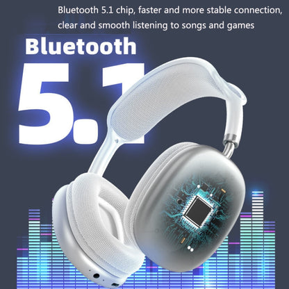 P9 Bluetooth 5.1 Subwoofer Wireless Headset Support AUX / TF Card(Blue) - Apple Accessories by buy2fix | Online Shopping UK | buy2fix