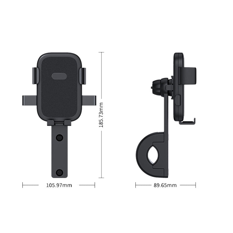 Q1 Motorcycle Mobile Phone Holder Metal Rearview Mirror Bicycle Bracket(Handlebar) - In Car by buy2fix | Online Shopping UK | buy2fix