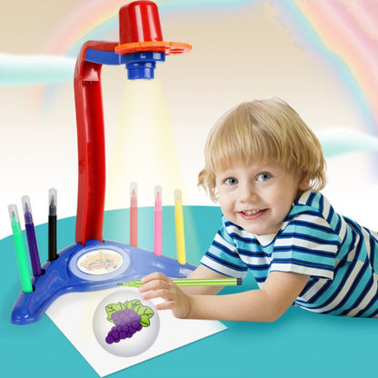 Children Multifunctional Writing Drawing Board Projection Lamp, without Watercolor Pen(Blue) - Drawing Toys by buy2fix | Online Shopping UK | buy2fix