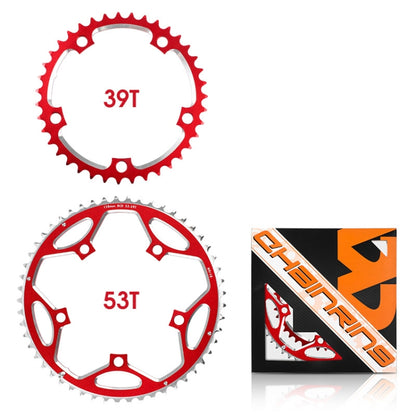 WEST BIKING 2-Piece 53t-39t Road Bike Aluminum Alloy Gear(Red) - Outdoor & Sports by WEST BIKING | Online Shopping UK | buy2fix