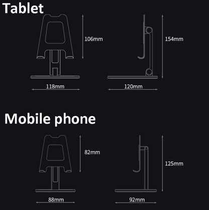 Boneruy P25 Aluminum Alloy Mobile Phone Tablet PC Stand,Style: Mobile Phone Gray - Desktop Holder by BONERUY | Online Shopping UK | buy2fix