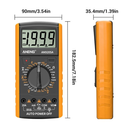 ANENG Automatic High-Precision Intelligent Digital Multimeter, Specification: AN9205A(Red) - Digital Multimeter by ANENG | Online Shopping UK | buy2fix