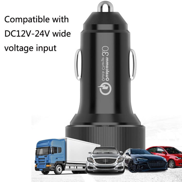 QIAKEY TM319 Dual Port Fast Charge Car Charger - Car Charger by QIAKEY | Online Shopping UK | buy2fix