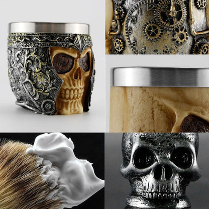 Skull Cleansing Shaving and Foaming Tools, Color Classification: Beard Brush Golden - Hair Trimmer by buy2fix | Online Shopping UK | buy2fix
