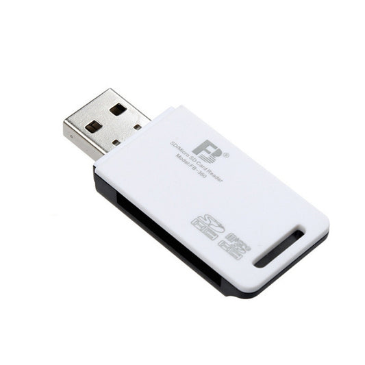 5 PCS FB FB-360 2 in 1 USB Computer Card Reader(White) -  by FB | Online Shopping UK | buy2fix