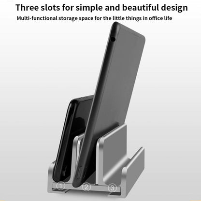 Aluminum Alloy Laptop Tablet Phone Storage Stand, Color: L400 Single Slot (Gray) - Computer & Networking by buy2fix | Online Shopping UK | buy2fix