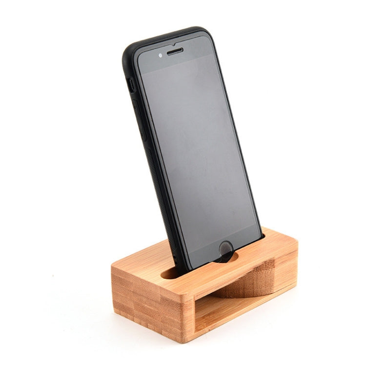 2 PCS GB050 Mobile Phone Stand Bamboo Loudspeaker - Desktop Holder by buy2fix | Online Shopping UK | buy2fix